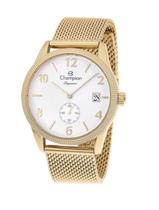 Relógio Champion Elegance Feminino - Dourado com Mostrador Branco e Pulseira de Esteira