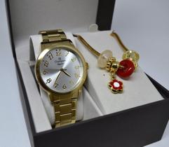 Relogio champion fem cn26000s numeros + pulseira de berloque Relogio champion fem cn26000s numeros + pulseira de berloque