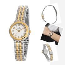 Relógio Champion Feminino Aço Bicolor Analógico 50m Água Relógio Champion Feminino Aço Bicolor Analógico 50m Água