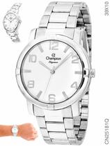 Relógio Champion Feminino Analógico Aço Prata Mostrador Branco Elegance CN25181Q Relógio Champion Feminino Analógico Aço Prata Mostrador Branco Elegance CN25181Q