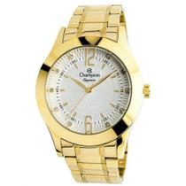 Relógio Champion Feminino CN20800H Elegance Dourado com Pedras