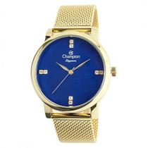 Relógio Champion Feminino CN24388A Elegance Azul com Pedras