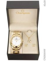 Relógio Champion Feminino CN26564W + Colar e Brincos