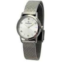 Relógio Champion Feminino cor Prateado Peq Qtz CF24055Q
