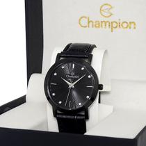 Relógio Champion Feminino Couro Original + Garantia + NF