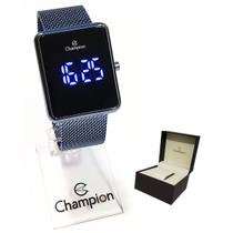 Relógio Champion Feminino Digital Espelhado Azul CH40080A