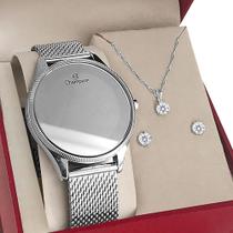 Relógio Champion Feminino Digital Led Prata Garantia 1 Ano