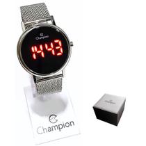 Relógio Champion Feminino Digital Led Prateado CH40179T