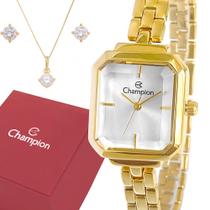 Relógio Champion Feminino Dourado Analógico Prova Dágua Top Relógio Champion Feminino Dourado Analógico Prova Dágua Top