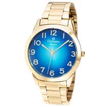Relógio CHAMPION feminino dourado azul CN24404A