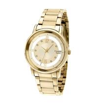 Relógio Champion Feminino - Dourado com Fundo Bege