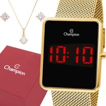 Relógio Champion Feminino Dourado Digital LED Original Garantia 1 Ano
