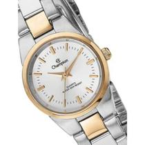 Relógio Champion feminino dourado e prata 50 metros Ch24517s Relógio Champion feminino dourado e prata 50 metros Ch24517s