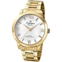 Relogio Champion Feminino Dourado Original Cn29169h