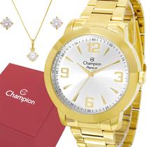 Relógio Champion Feminino Dourado Original Garantia Elegance
