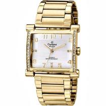 Relógio Champion Feminino Dourado Quadrado Cn28768h