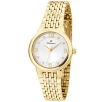 Relógio CHAMPION feminino dourado strass CH24857H