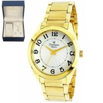 Relógio Champion Feminino Elegance Dourado CN25029W + Kit SemiJoias