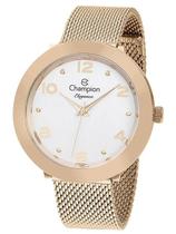 Relógio Champion Feminino-Elegance Rosé com Pulseira Esteira
