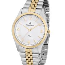 Relogio Champion Feminino grande bicolor prata e dourado misto slim fino prateado banhado folheado CN21121B Relogio Champion Feminino grande bicolor prata e dourado misto slim fino prateado banhado folheado CN21121B