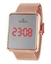 Relógio Champion Feminino Led Espelhado Rose CH40080x