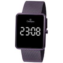 Relógio Champion Feminino Lilás Visor Led Branco CH40080I Relógio Champion Feminino Lilás Visor Led Branco CH40080I