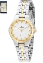 Relógio Champion Feminino Misto Fundo Branco + Semi Joia QTZ Relógio Champion Feminino Misto Fundo Branco + Semi Joia QTZ