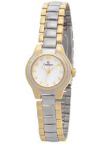 Relógio Champion Feminino Misto Pequeno Fundo Branco + Semi Joia QTZ