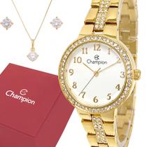 Relógio Champion Feminino Original Prova Dágua Dourado Luxo