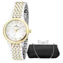 Relogio champion feminino pequeno misto ch24857b + bolsa Relogio champion feminino pequeno misto ch24857b + bolsa