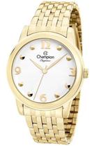 Relógio Champion Feminino Prova de Água Dourado Clássico Com Colar Brinco CN26813E