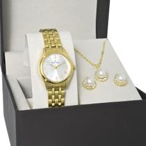 Relogio Champion Feminino Pulso Prova D'agua com kit joia