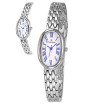 Relógio Champion Feminino Ref: Cf25812f Oval Bracelete Prateado