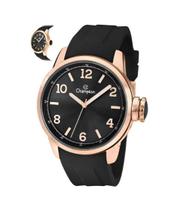 Relógio Champion Feminino Rosé Pulseira De Silicone Preta Cn29758u