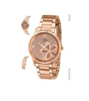 Relogio champion feminino rose visor chocolate detalhe em flor cn24315z Relogio champion feminino rose visor chocolate detalhe em flor cn24315z