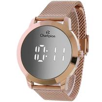 Relógio Champion Led Digital Redondo Pulseira Aço Original