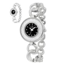 Relogio Champion Luxo Bracelete Prata Feminino Com Straz Qtz Relogio Champion Luxo Bracelete Prata Feminino Com Straz Qtz