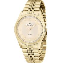 Relogio Champion masculino dourado banhado folheado slim fino social classico de aço CN21121X