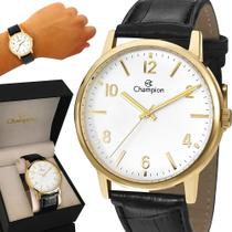 Relógio Champion Masculino Dourado Original Couro Garantia Relógio Champion Masculino Dourado Original Couro Garantia