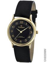 Relogio Champion Masculino Dourado Pulseira de Couro