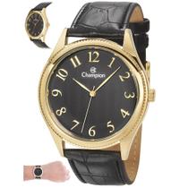 Relógio Champion Masculino Ref: Ch22788p Social Dourado