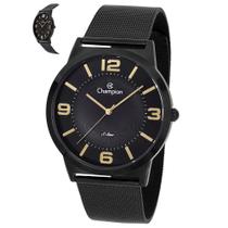 Relógio Champion Masculino Ref: Cn21005N Slim Mesh Black