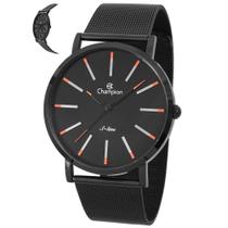 Relógio Champion Masculino Ref: Cn21023O Slim Mesh Black