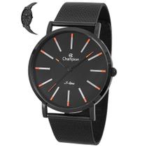 Relógio Champion Masculino Ref: Cn21023O Slim Mesh Black