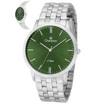 Relógio Champion Masculino Ref: Cn21103g Slim Prateado