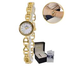Relógio Champion Mini Dourado Feminino de Pulso Original