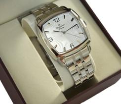 Relogio champion prateado quadrado grande cn28740q