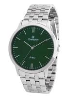 Relógio Champion Prateado Slim Verde CN21103G 42mm