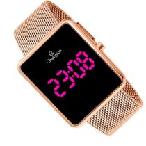 Relogio champion rose quadrado digital led rosa ch40080h Relogio champion rose quadrado digital led rosa ch40080h