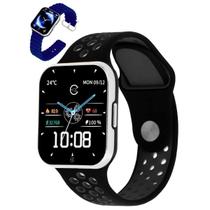 Relogio Champion SmartWatch C066 Azul e Preta Furos Cinza 2 Pulseiras